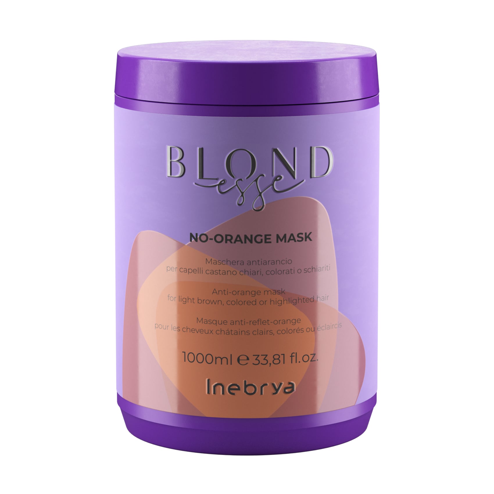 Уцінка! Маска проти помаранчевого відтінку Inebrya Blondesse No-Orange Mask для русявого, пофарбованого та мелірованого волосся, 1 л